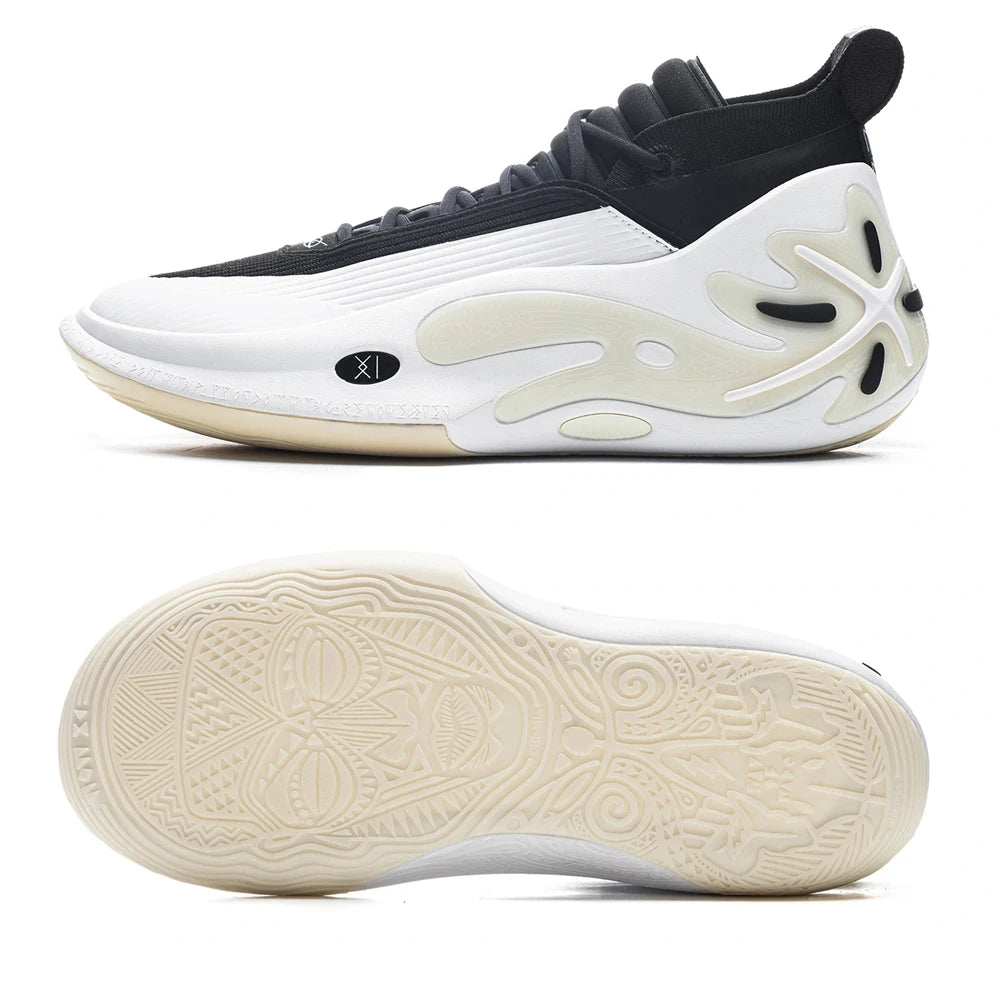 Li-Ning Herren WAY OF WADE 11 WHITE HOT Professionelle Basketballschuhe mit Carbonplatte und Dämpfung, Indoor-Sneaker ABAU049