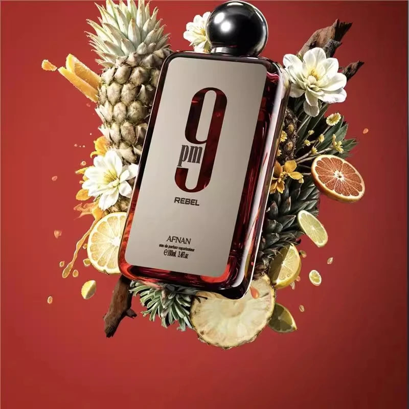 Afnan 9PM Rebel Unisex EDP – Vanille-Bernstein-Gourmand-Duft für Nacht und Partys, 3,4 FL OZ