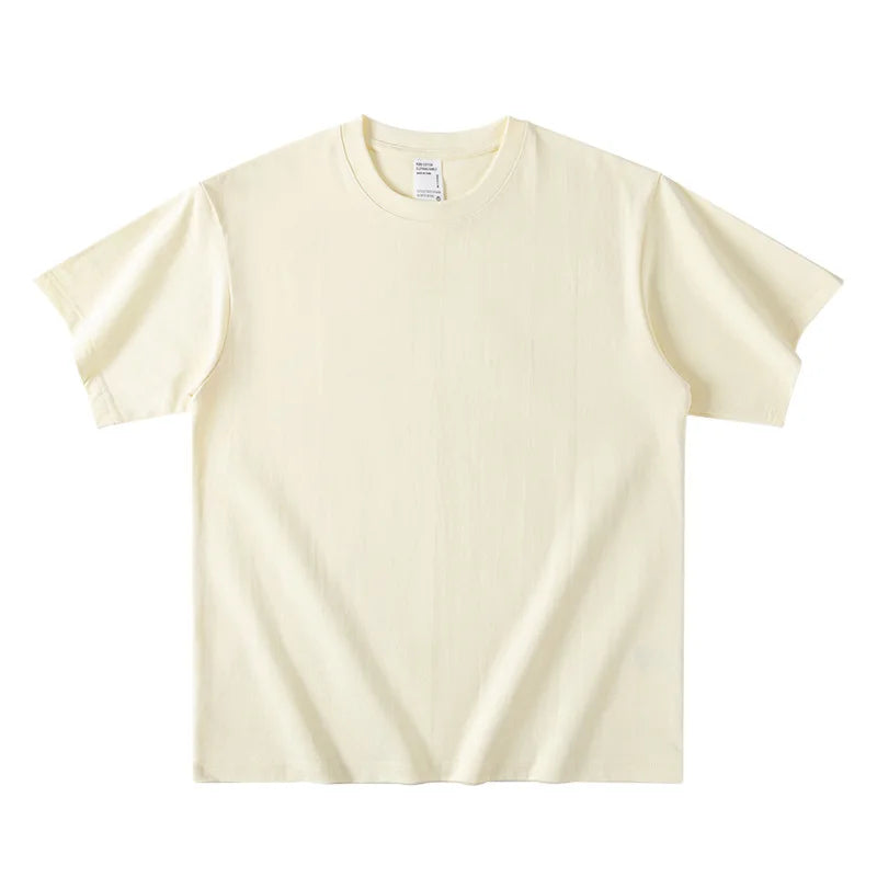Amerikanische Retro schwere weiße Baumwolle Kurzarm Herren T-Shirt Paar T-Shirt Sommer neue Herren- und Damen-Streetwear