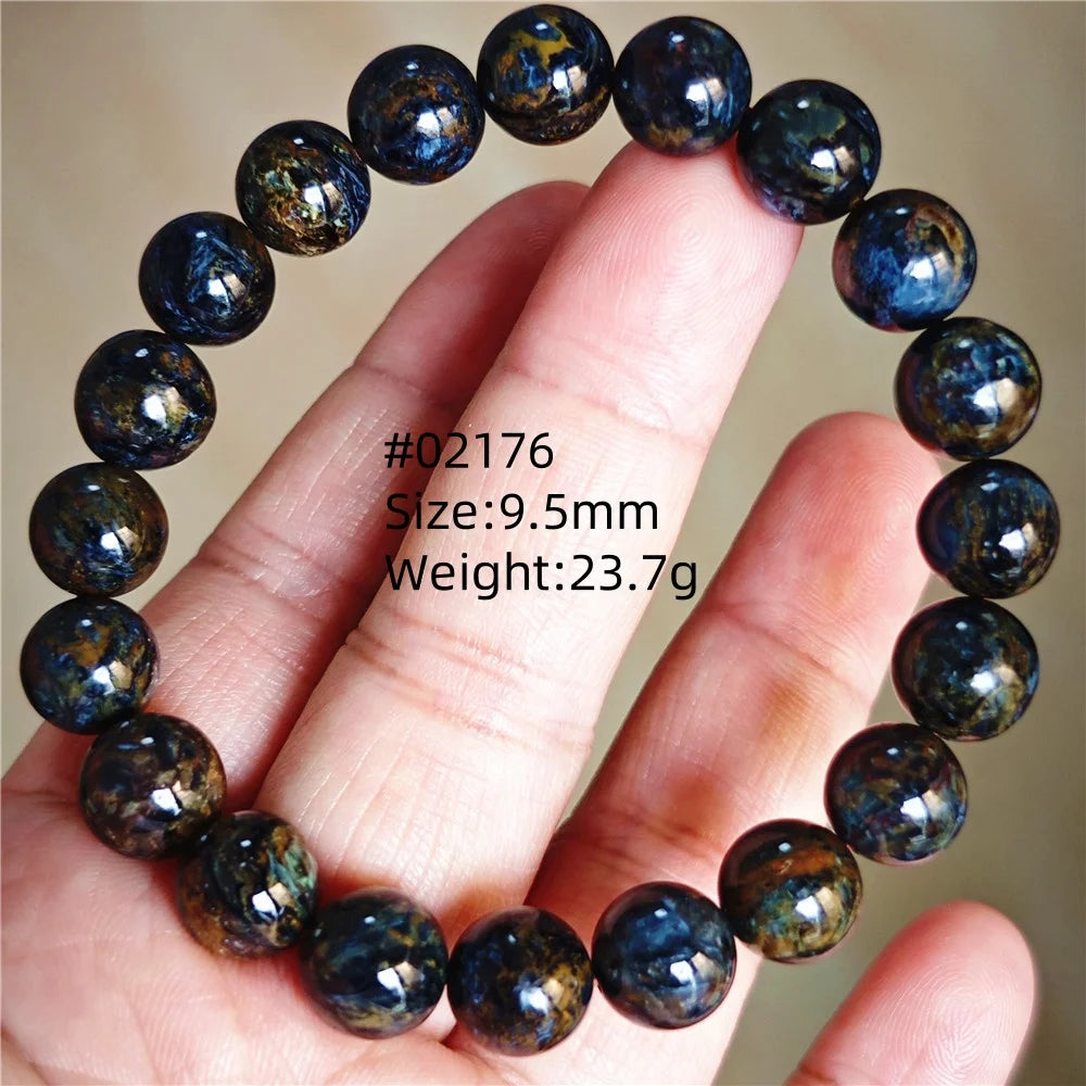 Natürliche blaue Pietersite Runde Perlen Armband Schmuck 12,5 mm Feuer Pietersite Namibia Feuer Pietersite Seltene Steinperlen AAAAAA