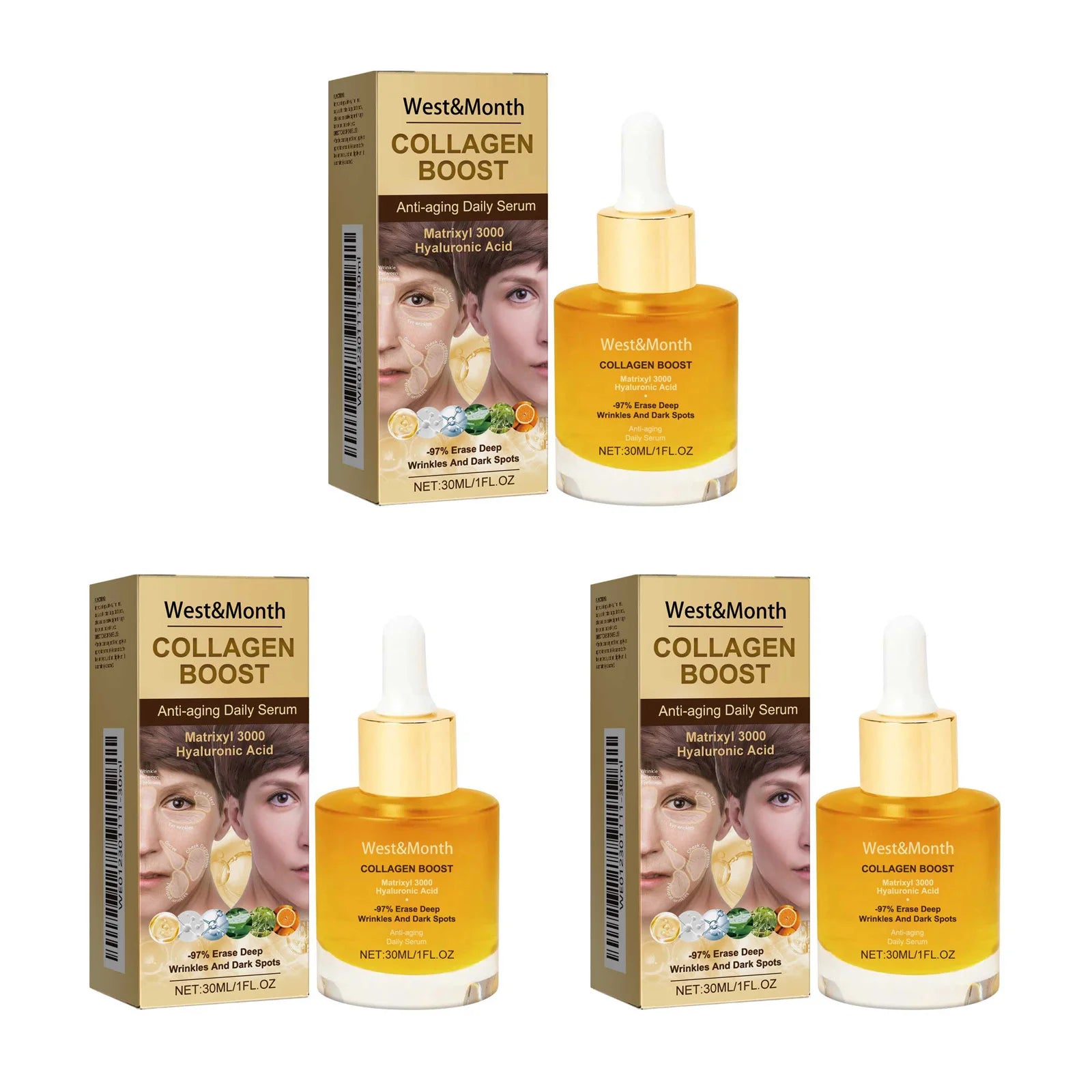 Kollagen-Gesichtsserum, feuchtigkeitsspendend, straffend, glättend, nährend, aufhellend, Gesichtshaut, verblasst feine Linien, Anti-Aging-Gesichtsessenz