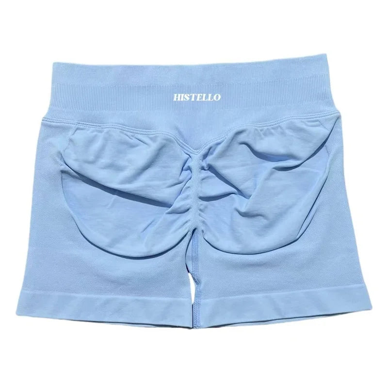 HISTELLO Impact Shorts Df Substitute High Waist Women Yoga Workout Short Seamless Leggings Stretch Fitness Running Gym Shorts