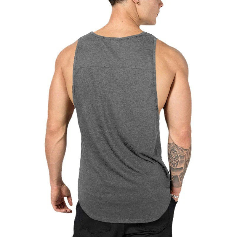 Herren Bodybuilding Sport ärmellose Tank Tops Sommer Baumwolle atmungsaktiv Casual T-Shirts Gym Fitness Workout Muskel lose Unterhemden