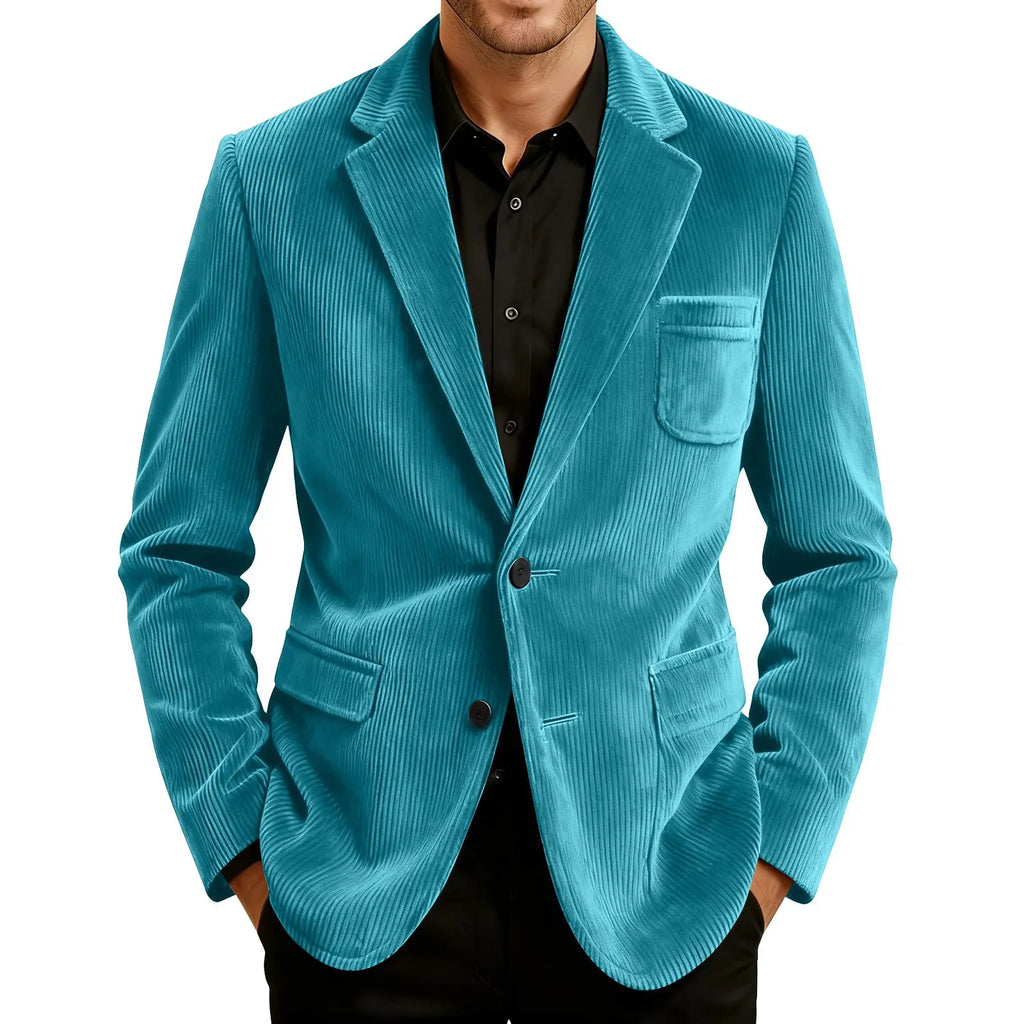 Männer Einfarbig Cord Warme Anzug Jacke Strickjacke Frühling Herbst Business Casual Cord Blazer Jacke männer Anzug Mantel