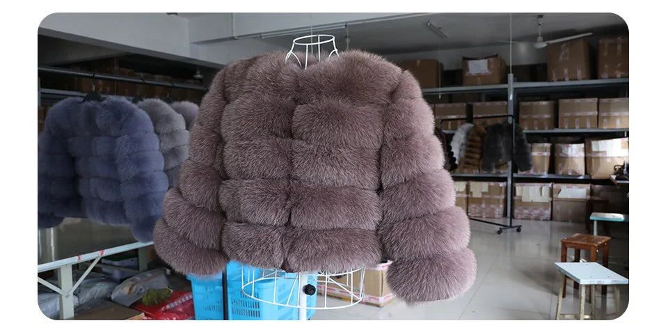Maomaokong 2025 Natural Real Fox Fur Coat Women Winter Warm Luxury Fur Jacket Detachable Long Sleeves Female Vest Furry Coats
