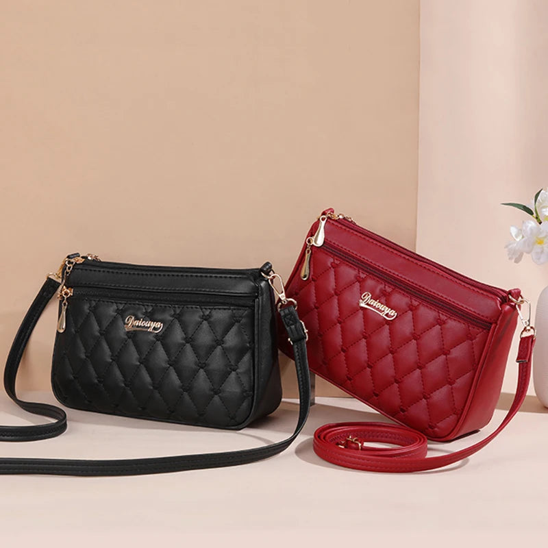 Stickerei Messenger Bags Damen Lederhandtaschen Taschen für Damen Sac a Main Damen Haarball Handtasche