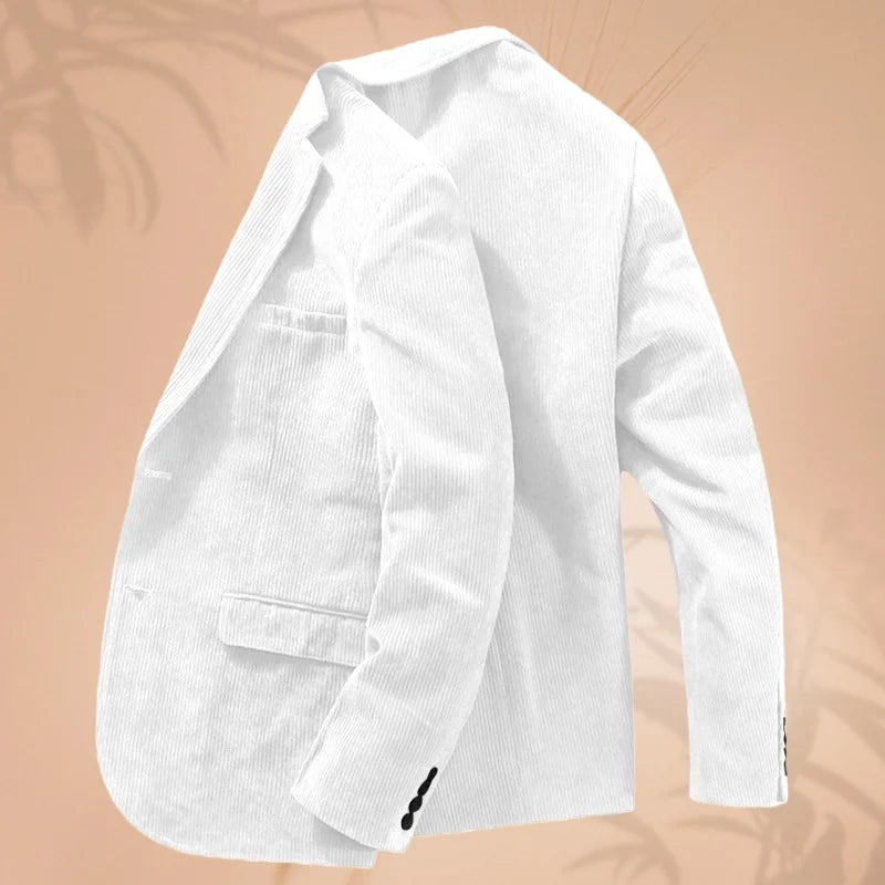 Cord-Herrenanzugjacke, Anzugjacke mit einem Knopf und Revers, Business-formelle Jacke, geeignet für Bankett, Hochzeit, formelle Kleidung für Herren