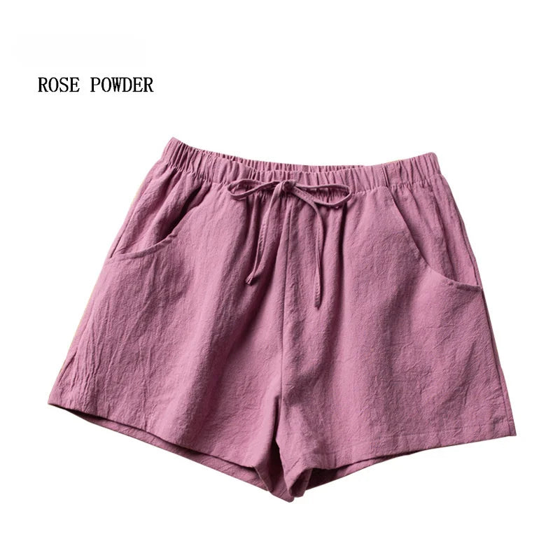 ITOOLIN Casual Leinen Shorts Frauen Gym Workout Shorts Kurze Hosen Hohe Taille Schwarz Damen Kurze Femme Frauen Shorts Sport Femme