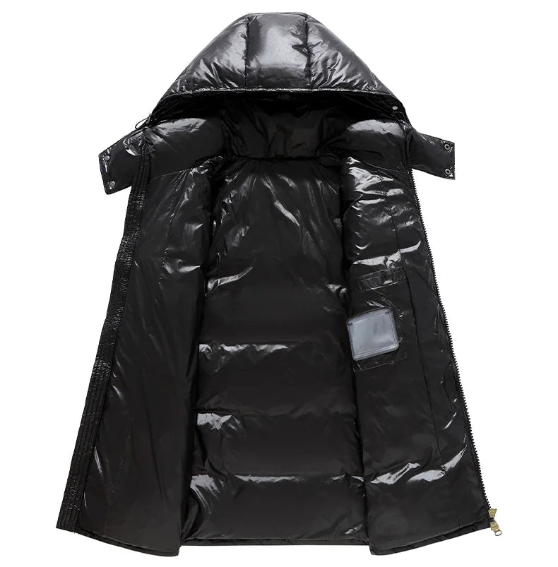2024 Winter Neue Herren Puffer Jacke Mode Dicke Männer Frauen Ente Unten Jacke Im Freien Warme Casual Mäntel Feste Kapuze Mäntel