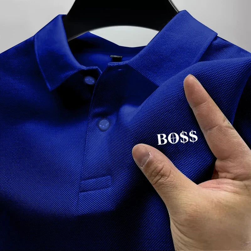 Kurzarm-Poloshirt für Herren, schnell trocknend, atmungsaktiv, lässig, stilvoll, Business, Sport, Sommer, hoch, neu, 2025