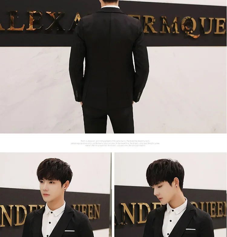 Western-Stil Herrenanzüge Grenzüberschreitende Großhandel Neue Ankunft Abnehmen Dreiteiliges Set Koreanische Version Business Professionelle Kleid