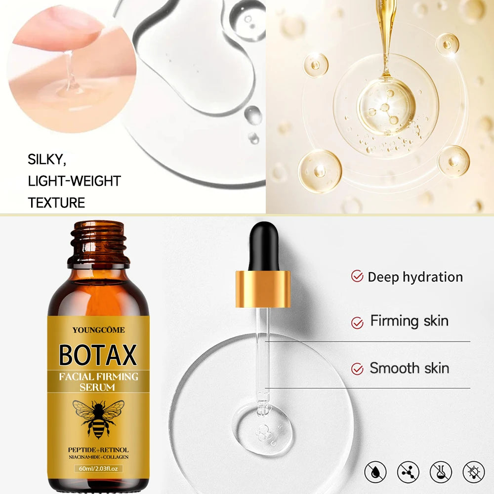 Bee Venom Gesichtsserum, Gesichtsessenz, Faltenreduzierung, Hautstraffung, natürlicher Kollagen-Booster, Hyaluronsäure-Essenz, 40/60 ml