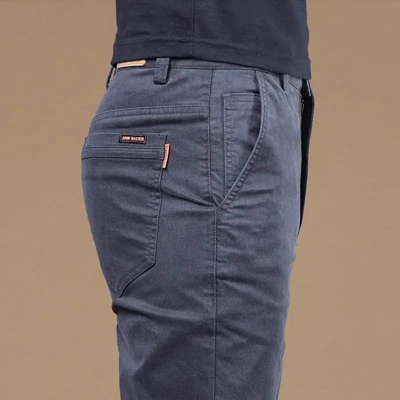 2025, Sommer-Freizeithose für Herren aus dünner Baumwolle, trendige, vielseitige, elastische, leichte Business-Hose, formelle, schlanke, gerade Hose