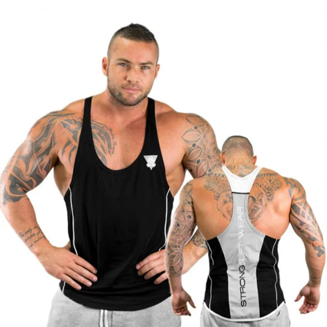 Herren-Bodybuilding-Tanktop, Fitnessstudios, Fitness, ärmelloses Hemd, 2025, neue männliche Baumwollkleidung, modisches Singlet-Weste, Unterhemd für Herren