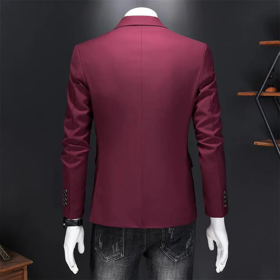 Boutique Mode Einfarbig High-end-Marke Casual Business herren Blazer Bräutigam Hochzeit Kleid Blazer für Männer Anzug Tops jacke Mantel