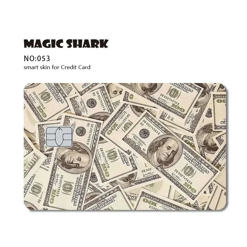 Magic Shark Bat Skull Graffiti Tiger PVC Soft Sticker Film Skin Cover für Debit Credit Card Waterproof