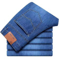 JEAN Neue Business männer Jeans Casual Gerade Stretch Mode Klassische Blau Schwarz Arbeit Denim Hosen Männliche Marke Kleidung