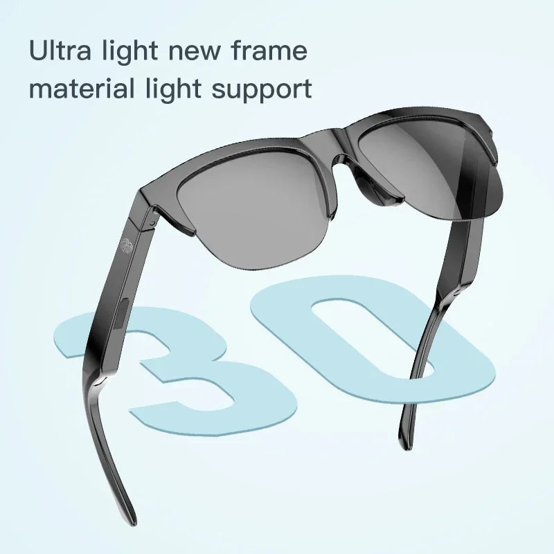 Neue intelligente Bluetooth V5.3-Sonnenbrille, Brille für Anrufe, Outdoor-Sport-Kopfhörer, HIFI, schwarze Technologie, Anti-Touch-UV-Schutz für Männer und Frauen