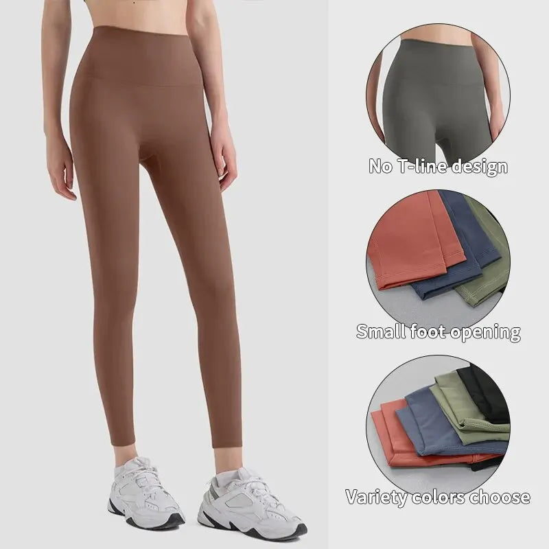 Frauen Sport Leggings Fitness mit hoher Taille nackt Gefühl Push-up-Yoga-Hose Fitness Mädchen Strumpfhosen