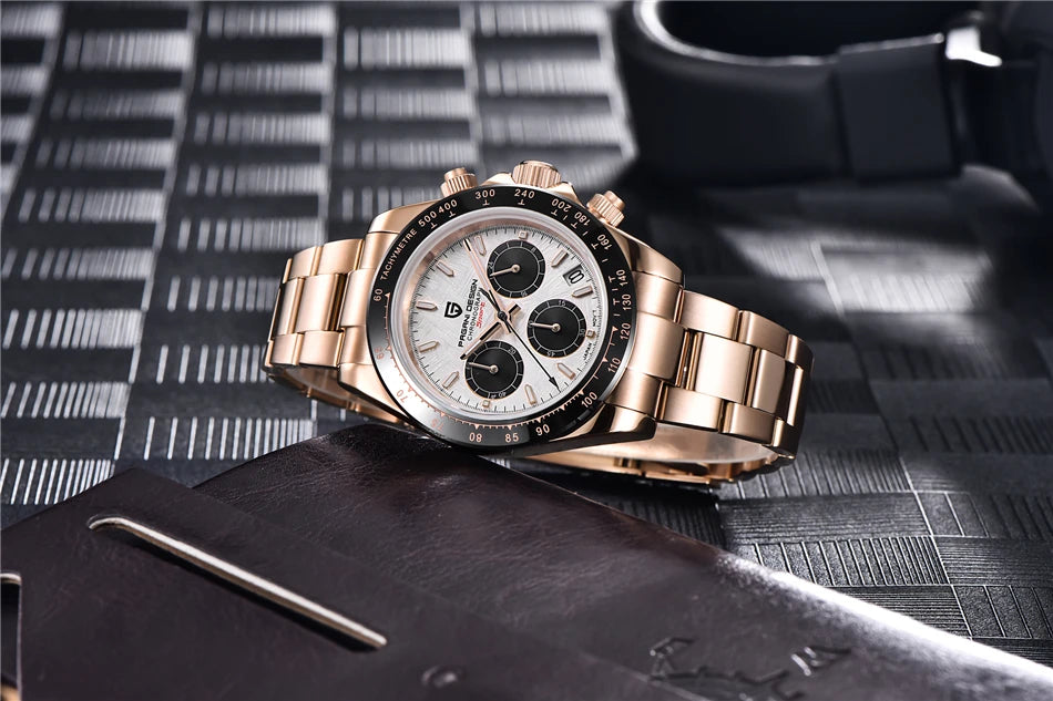 40mm Neue V2 PAGANI DESIGN männer Quarz Uhren Sapphire Retro Chronograph Edelstahl Wasserdichte Uhr Männer Relogio Masculino