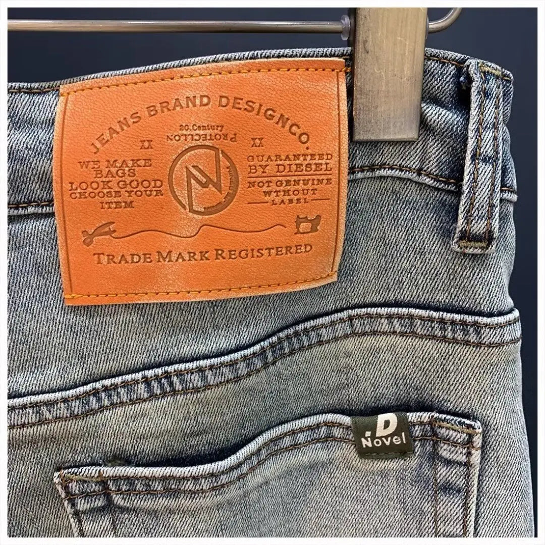 Jeans für Herren 2025, Frühling und Herbst, kleine zerrissene Jeans, Herren-Vintage-Hosen, trendige Marke, Harlan-Männerkleidung, Streetwear-Kleidung