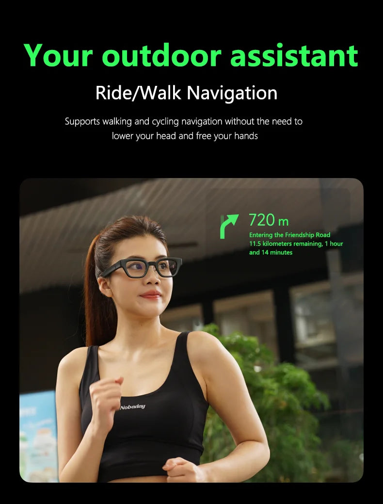 INMO Go Smart AR Glasses Real Wireless Ultra Light AI Assistant Translator Glasses for Music/Call/Translator/Prompter/Navigation