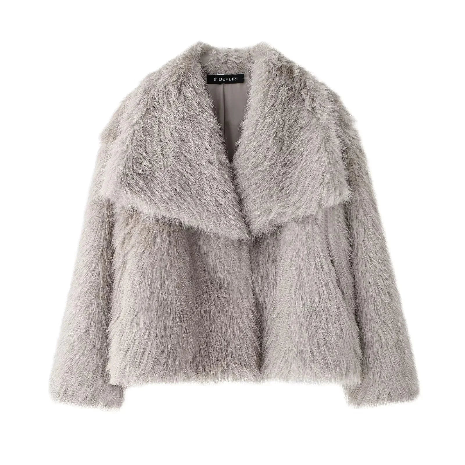 KONDALA 2025, Herbst und Winter, lässig, Kunstpelz, braun, für Damen, warme Jacken, Streetwear, Umlegekragen, Weihnachten, übergroße, elegante Mäntel