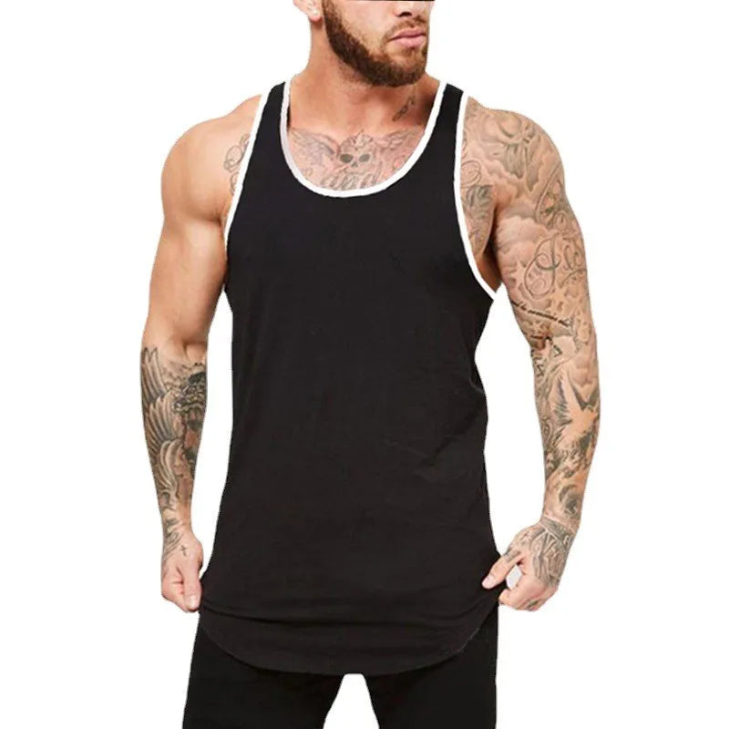 Sommer Baumwolle atmungsaktive ärmellose T-Shirt Fitness studio Bodybuilding Training lässige Tanktops Herren Fitness Muskel cool Gefühl Unterhemden