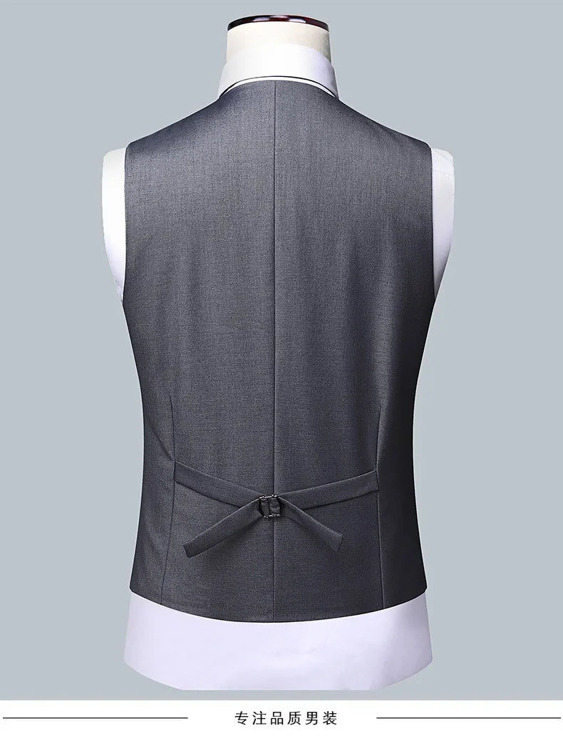 Anzug Boutique Herrenmode Business (Blazer + Weste + Hose) Gentleman's Hochzeit Casual Professioneller formeller Anzug 3-teilig M-6XL
