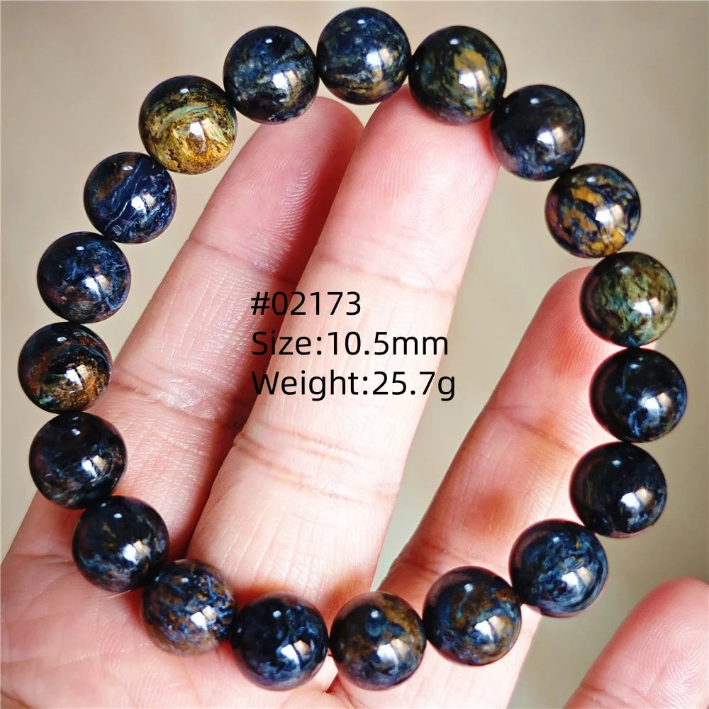 Natürliche blaue Pietersite Runde Perlen Armband Schmuck 12,5 mm Feuer Pietersite Namibia Feuer Pietersite Seltene Steinperlen AAAAAA