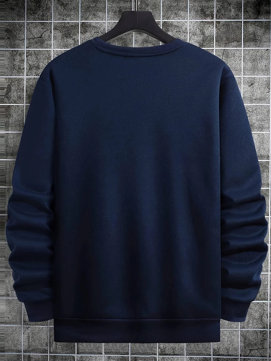 Men's autumn and winter fashionable casual loose Brooklyn letter pattern printed long sleeved round neck sweatshirt