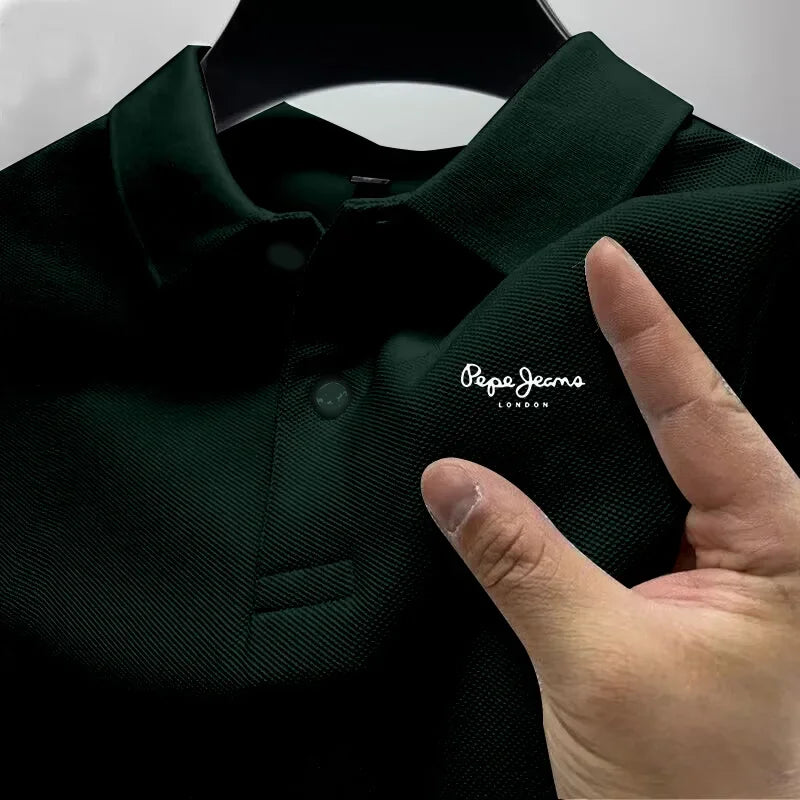 Herren Kurzarm-Poloshirt 2026 – Neues Business-Casual Atmungsaktives Oberteil für den Sommer – Modische Golf-Polos in Unifarben