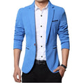 2024 Men Slim fit New Fashion Blazer Suit Jacket Black Blue Red Plus size L to 5XL Male Blazers Mens Coat Wedding Dress