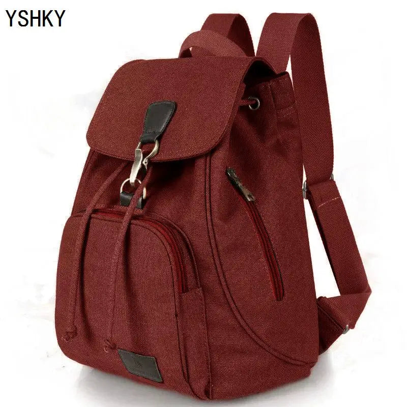 Neuer Rucksack, Rucksack, Rucksack, große Kapazität, lässiger Damen-Reiserucksack, Vintage-Rucksack aus Segeltuch im Freien