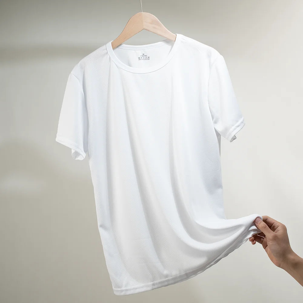 Mehrfarbiges, schnell trocknendes, kurzärmliges Sport-T-Shirt, Fitnessstudio-Trikots, Fitness-Shirts, Trainer-Lauf-T-Shirt, atmungsaktive Sportbekleidung für Herren