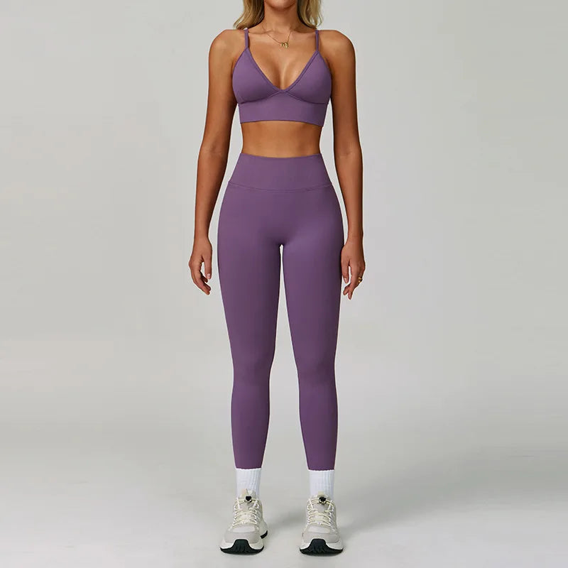 2/3PCS Nahtlose Sport Yoga Set frauen Atmungsaktive Hohe Taille Fitness Sportwear Frauen Sport unterwäsche Set Gym workout Kleidung