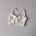 Slim Shoulders Sexy Yoga Vest Fixed Cup Medium Intensity Sports Underwear Suspender Beauty Back Shock-proof Integrated Chest Pad