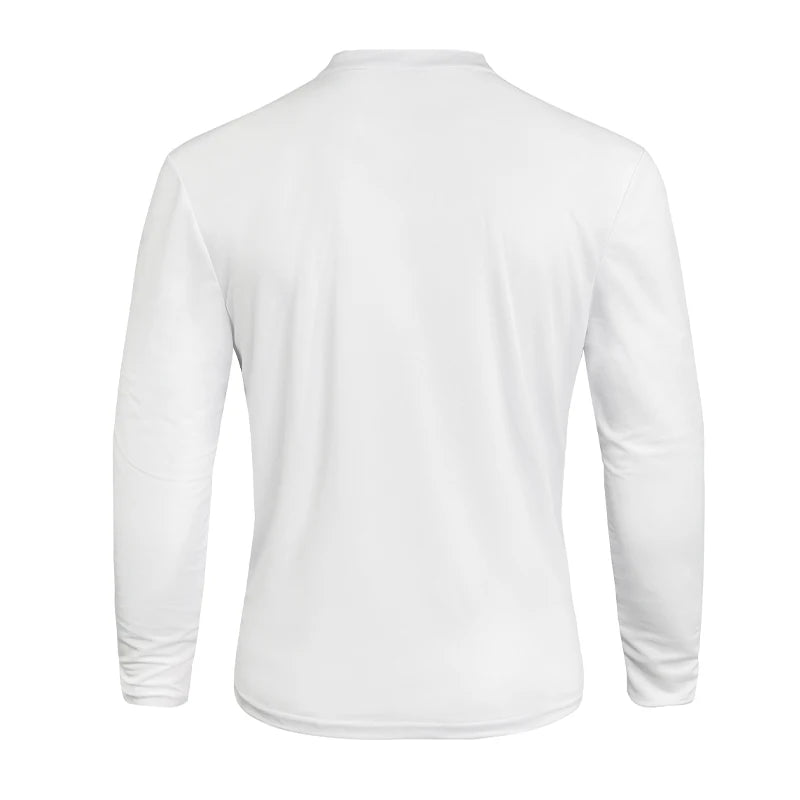 2025 männer Sommer Langarm Henry Polo Casual Atmungsaktiv Komfortable Polo-Shirt Solide Hohe Qualität Männliche T-Shirt Dropshipping