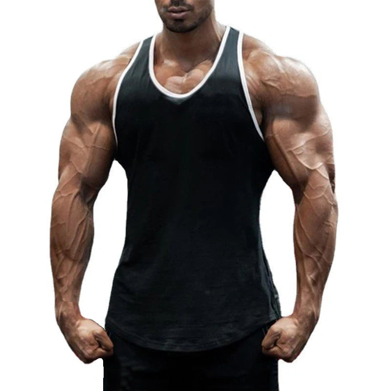 Sommer Baumwolle atmungsaktive ärmellose T-Shirt Fitness studio Bodybuilding Training lässige Tanktops Herren Fitness Muskel cool Gefühl Unterhemden