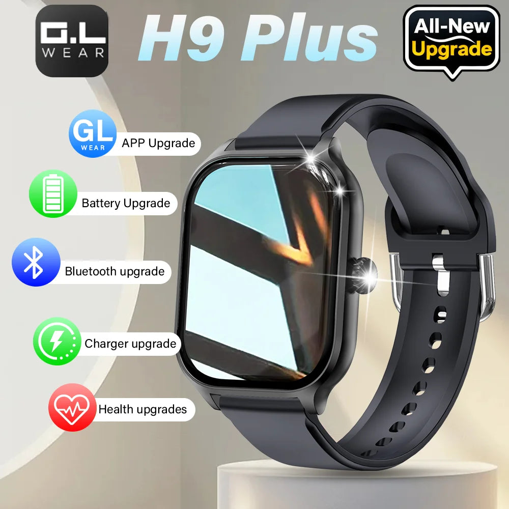 LAXASFIT Neue H9 Promax Smartwatch mit Zifferblatt zur Antwort von Anrufen, Kalorienverfolgung, Herzfrequenz-Oximetrie-Überwachung, Bluetooth-Smartwatch