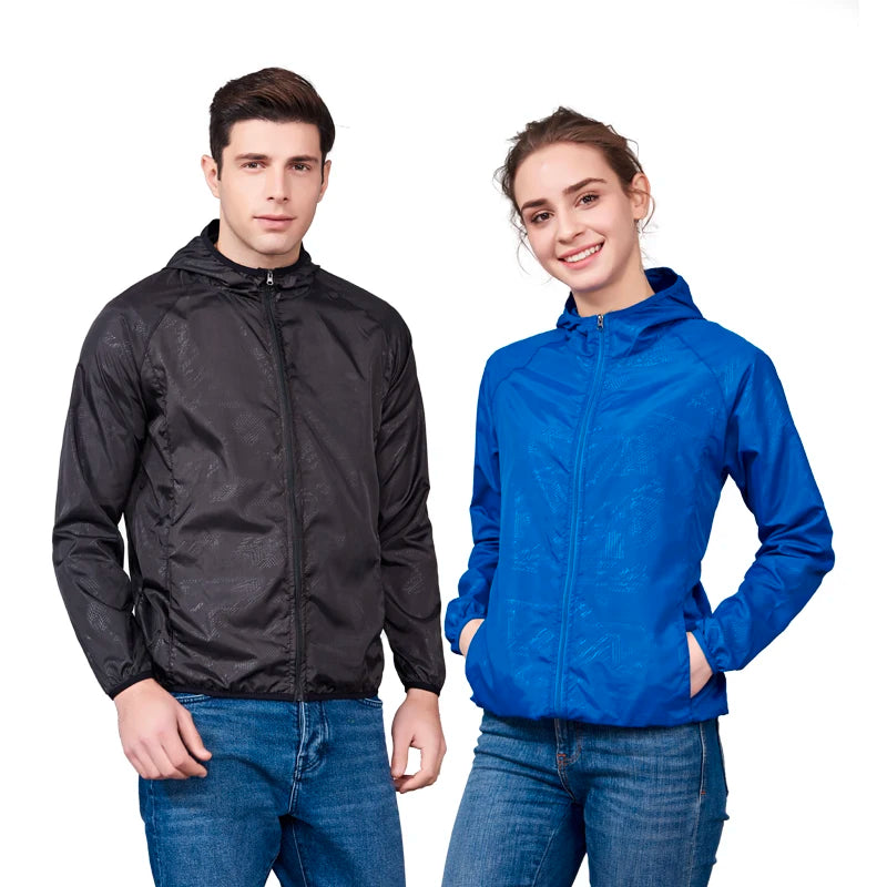 JNLN Unisex Wanderjacke Herren Damen Wasserdicht Schnelltrocknend Camping Windjacke Outdoor Trekking Angeln Regenmantel Anti UV Kleidung