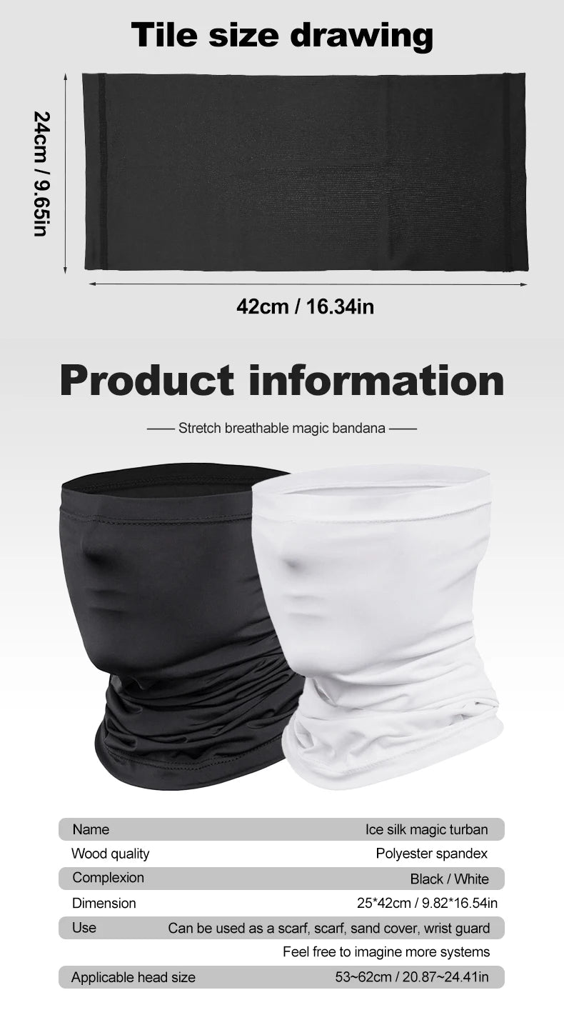 Cycling Face Mask Absorb Sweat Breathable Fishing Training Sport UV Face Scarf Neck Gaiter Summer Face Bandana