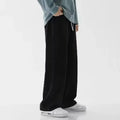 2025 neue Streetwear Lose Jeans Männer Koreanischen Stil, Mode, Lose Gerade Breite Bein Hosen Männer der Marke Kleidung Schwarz Licht blau