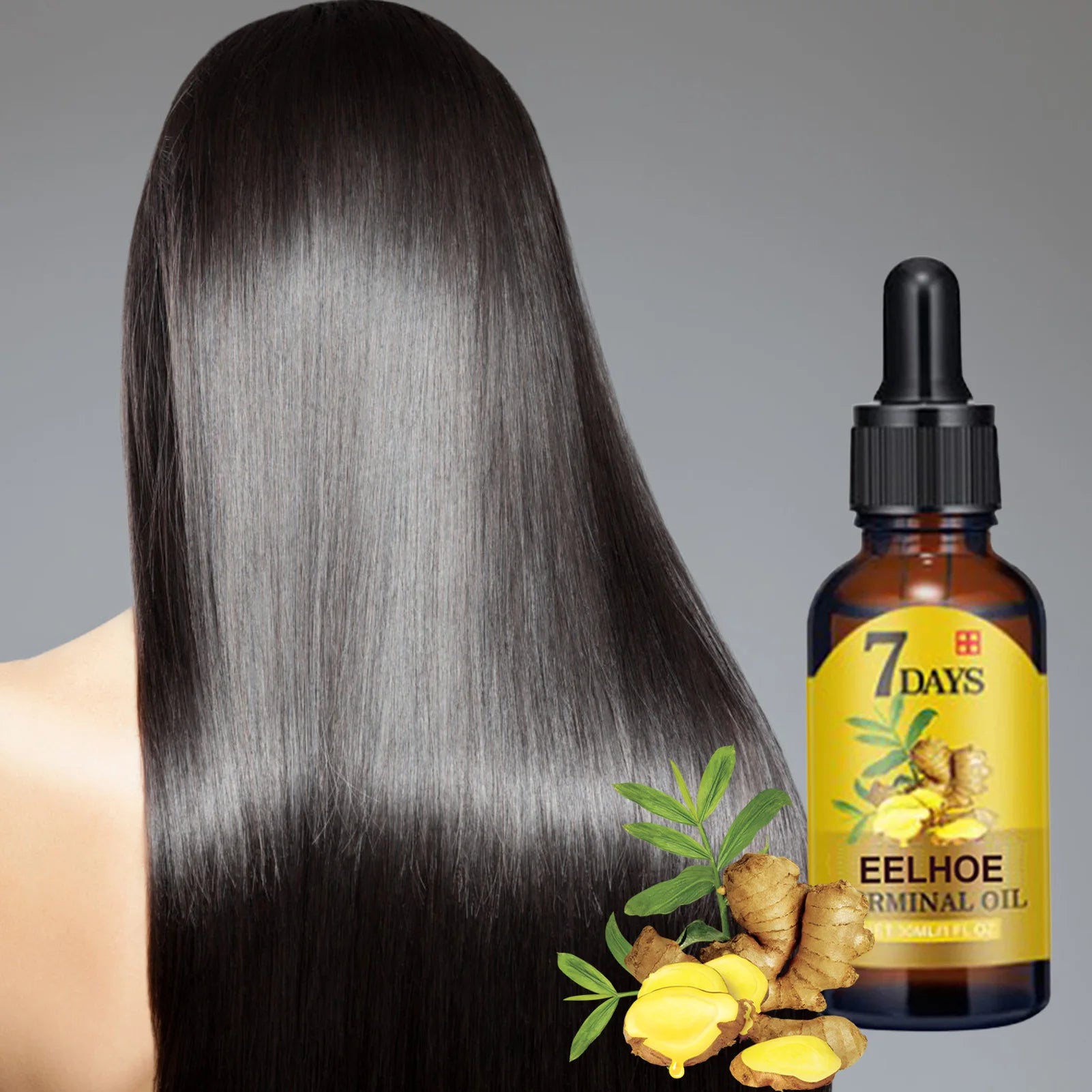 Haarwuchs Serum schnell wachsendes Haar ätherisches Öl Schönheit Haarpflege/40ml dichtes Nachwachsen Ingwer Haar fördert die Regeneration