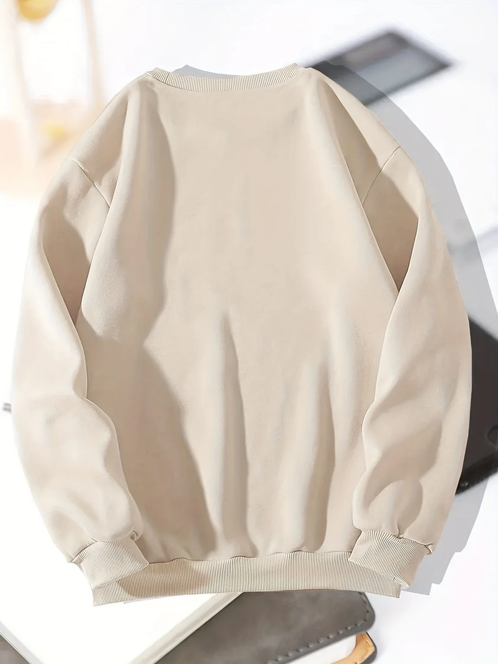 Men's autumn and winter fashionable casual loose fashion letter printed long sleeved round neck sweatshirt
