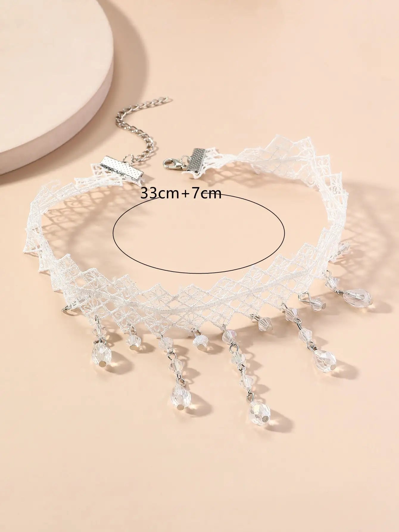 1 Px Damen-Halskette, wunderschöne schwarze Spitze, Kristallfarbe, Blumen-Halskette, Strand, Reisen, Urlaub, Mode, klassisch, personalisierter Schmuck, Abend D