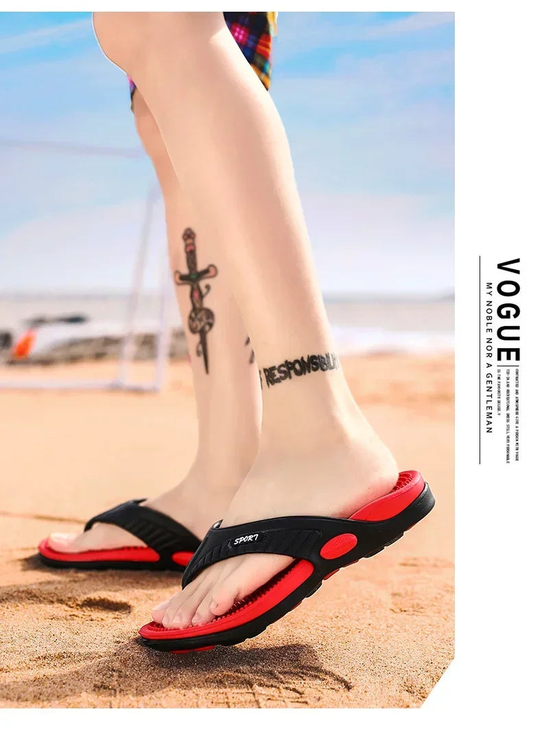 Männer Massage Flip-Flops EVA Hausschuhe Sommer Atmungsaktive Strand Schuhe Sandalen Männer Flip-Flops Atmungsaktive Plus Große Größe Männer Slipper 46