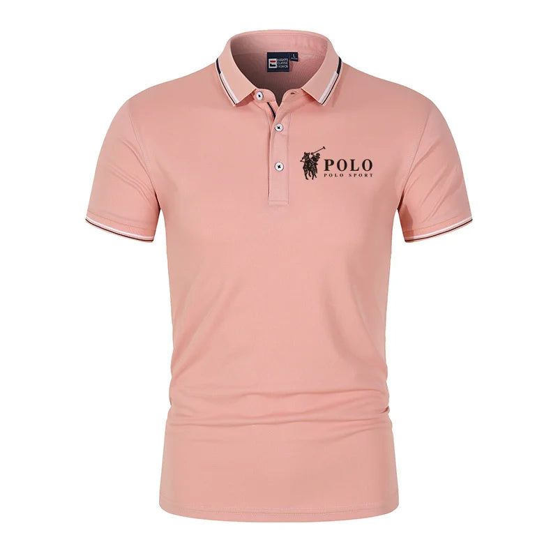 Herren Premium Sommer-Poloshirt, schnelltrocknend, atmungsaktiv, lässig, Business-Mode, Sport, Kurzarm, Herrenbekleidung