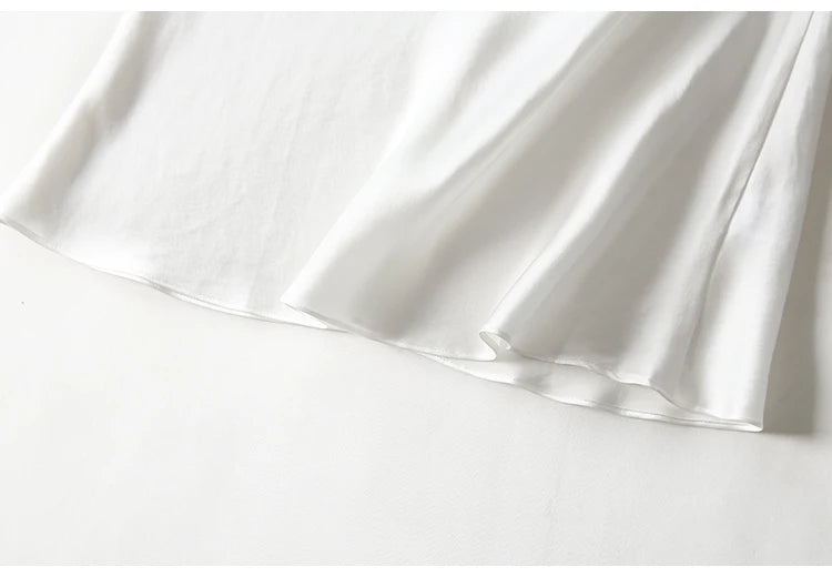 SuyaDream Damen-Minikleid, 19 mm, 100 % echte Seide, ärmellos, solide Spaghettiträger, Schlafkleider, 2022, elegante, schicke Kleidung