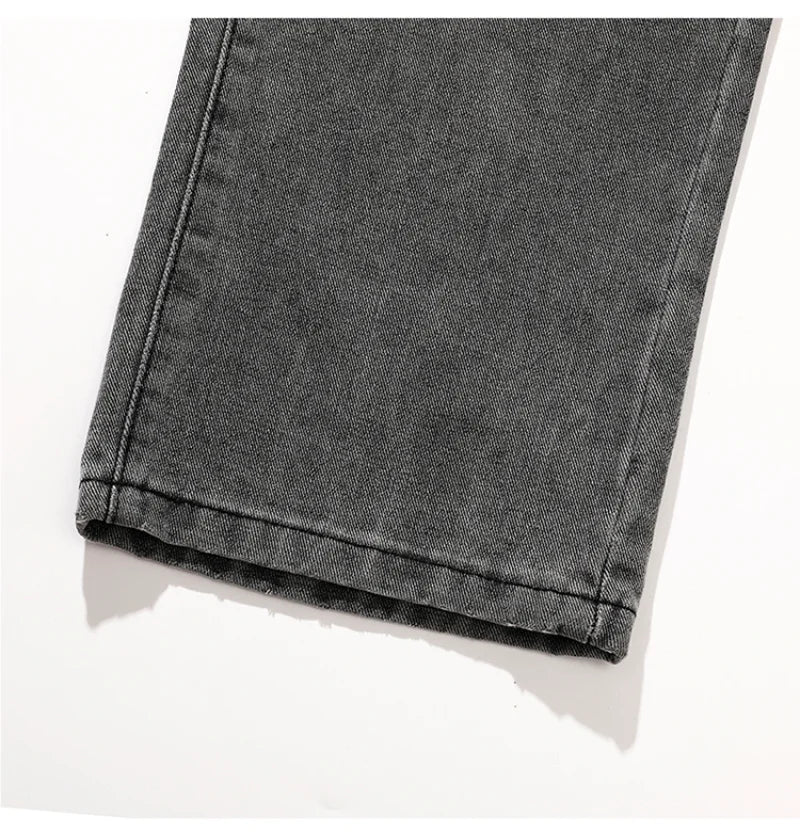 Jeans für Herren im Frühjahr und Sommer 2022, neuer Stil, Trend, gerade, vielseitige Freizeithose, lockere Hose mit weitem Bein